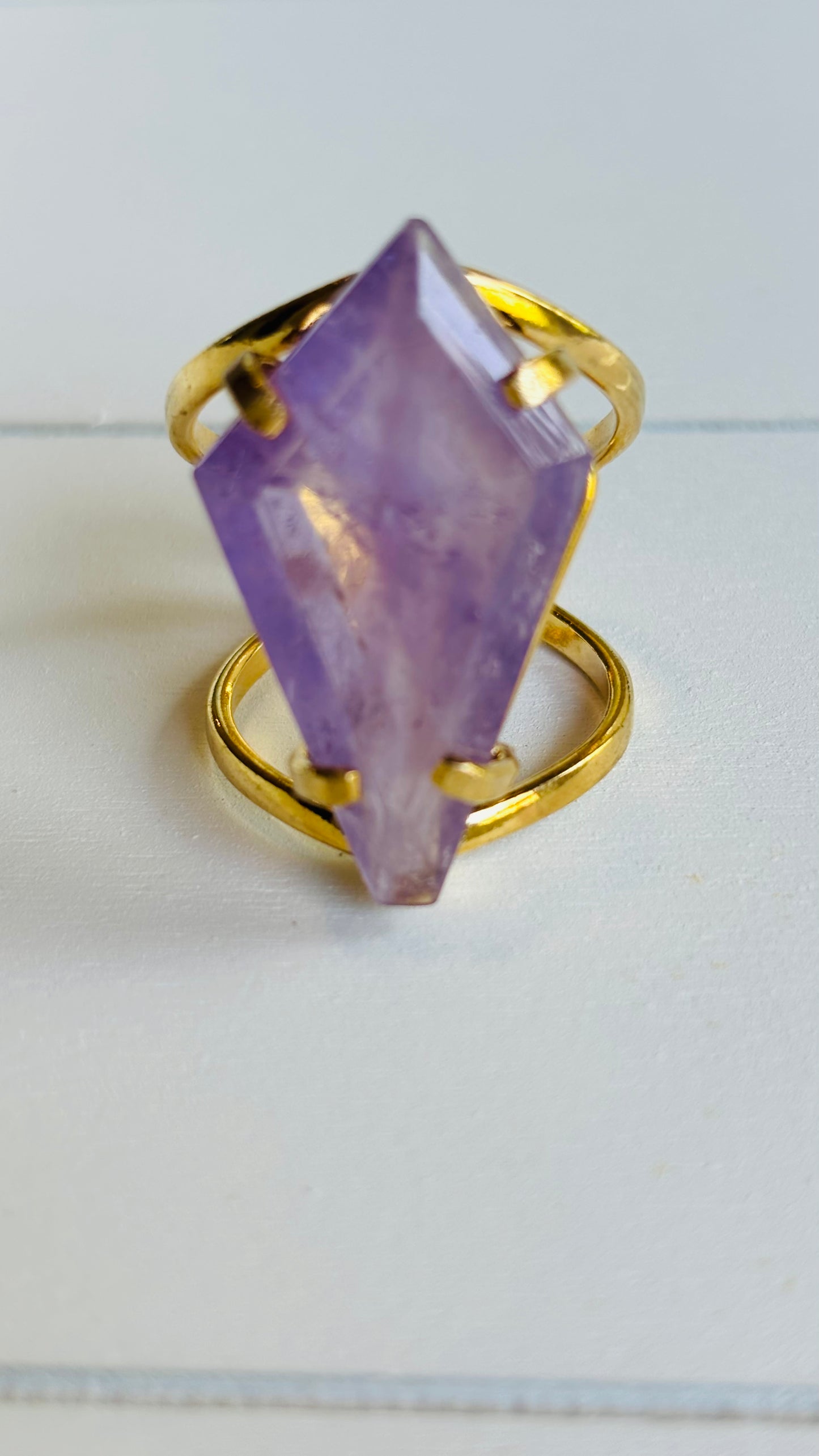 Amethyst Brass Rings